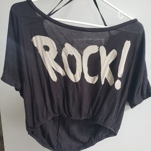 Forever 21 ROCK! Sheer Crop Top